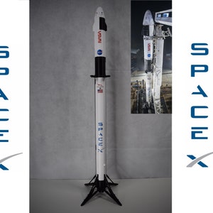 SpaceX Falcon 9 with Dragon Capsule 1:76 84cm/33inch Decals Included Bestseller Best Quality Gift Best ETSY price image 1