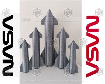 SpaceX Starship SN9 SN10 SN11 Highly Detailed Display Model | 3D Printed Model | 25cm 35cm 50cm | FREE SHIPPING BEST Price Toy Rocket