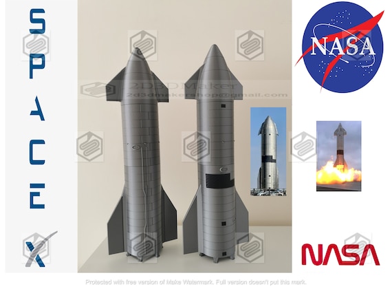 Spacex Starship SN15 Highly Detailed Display Model | 3D