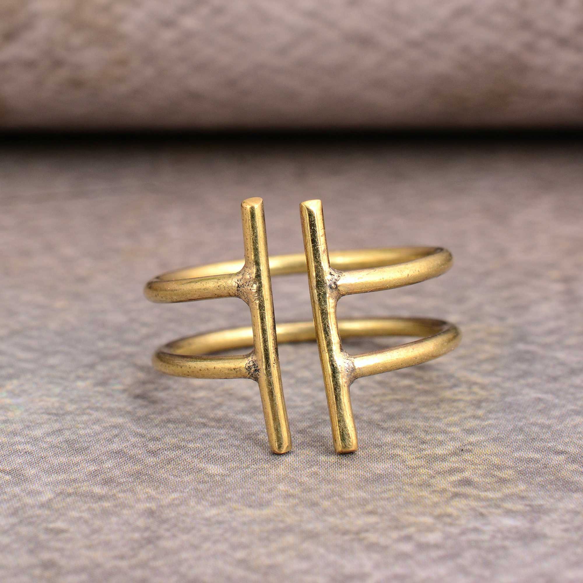 Double Bar Ring, Parallel Bar Ring, Open Ring, Parallel Ring, Bar Ring ...