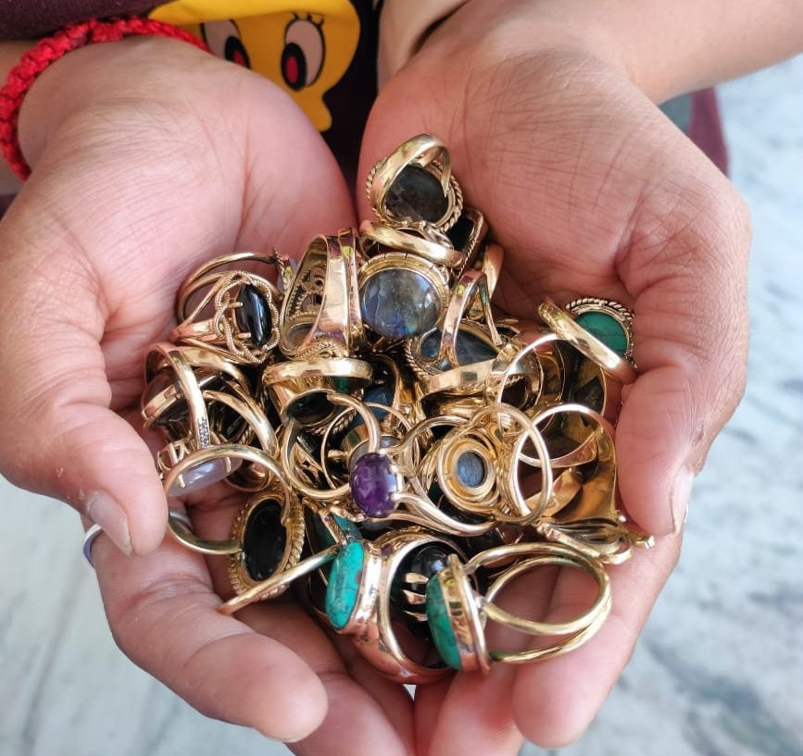 Ring Mix Rings Lot, Multi Gemstone Rings Lot, Mix Gemstone Rings, Mix Sizes 5us ...
