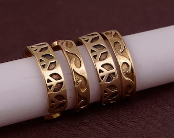 Pair of Gold Toe Ring for Women, Open Toe Ring, Wave Toe Ring, Peace Toe Ring, Adjustable Toe Ring, Minimalist Ring, Midi Ring, Toe Ring