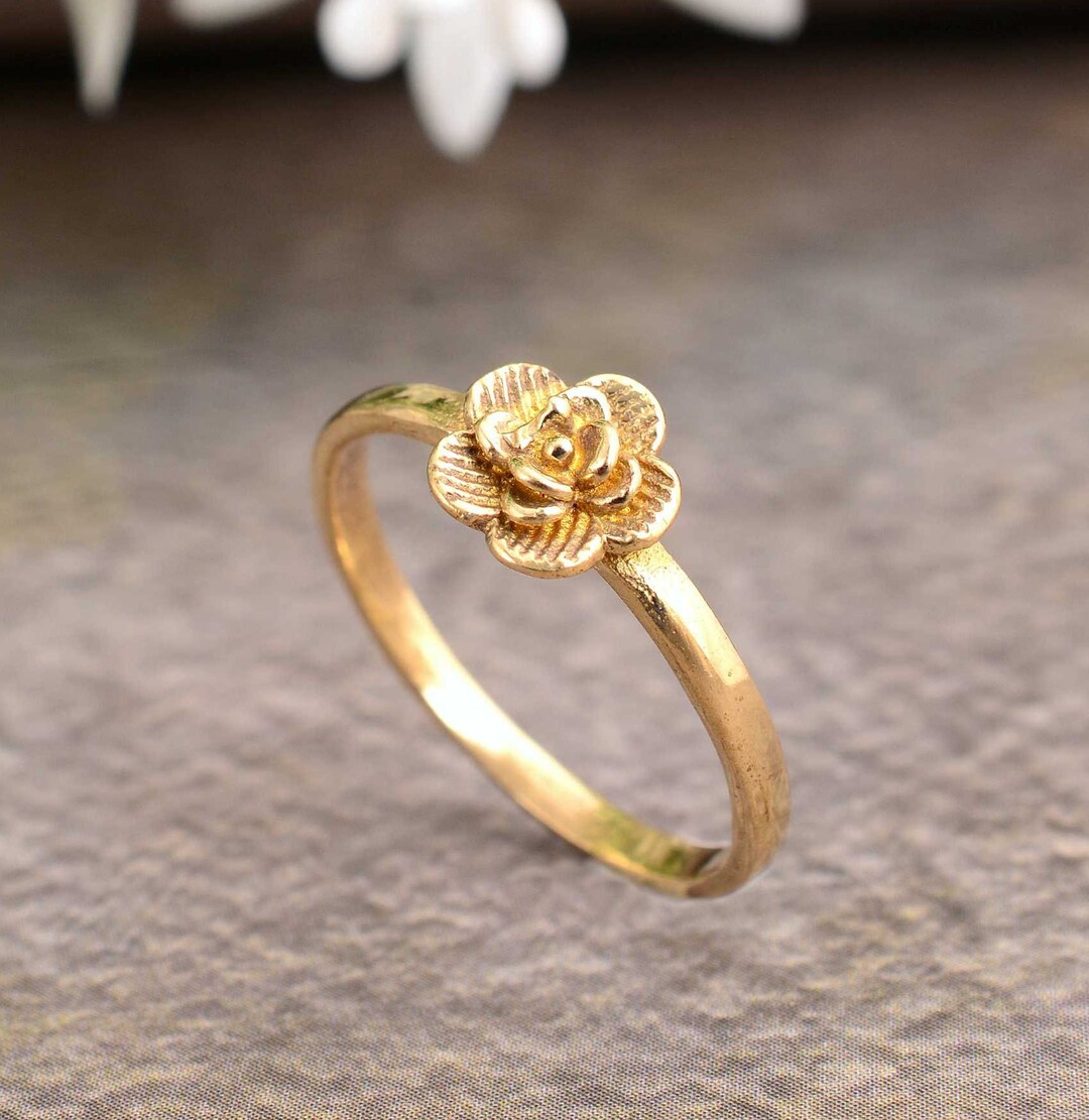 Rose Ring, Dainty Rose Ring, 3D Rose Ring, Gift for Her, Floral Ring ...