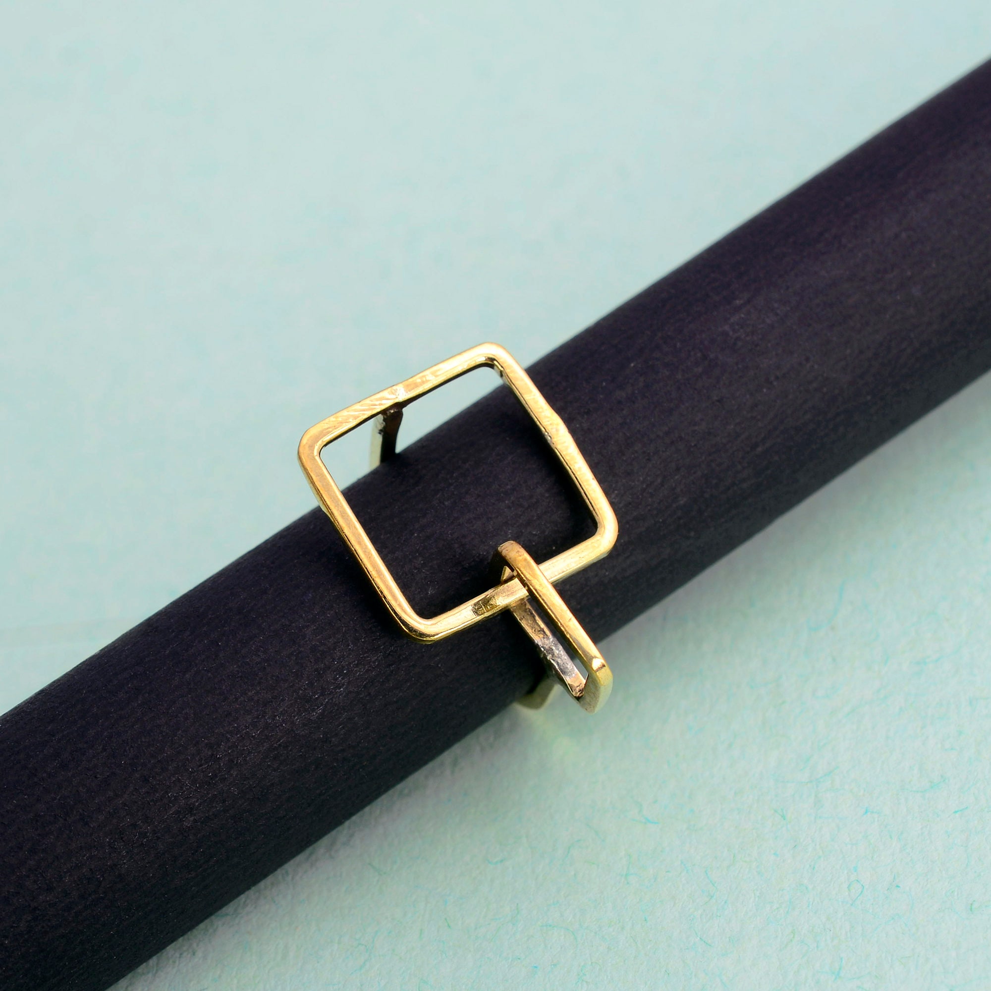 Two Square Ring Double Square Ring, Statement Ring, Modern Ring, Geometric Ring, Simple ...