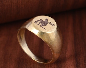 Zodiac Ring, Zodiac Sign Signet Ring, Zodiac Signet Ring, Zodiac Ring, Astrology Ring, Horoscope Ring, Zodiac Jewelry, Zodiac Symbol Ring