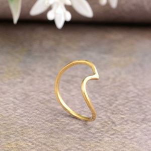 Dainty & Minimalist Sea Wave Shaped Nalu Ring