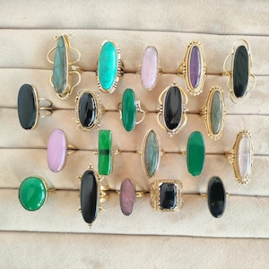 Mystery Pack of Rings, Gemstone Rings, Bulk Ring Lot, Wholesale, Crystal Rings, Statement Rings, Vintage Look Rings, Mix Sizes 5US to 10US