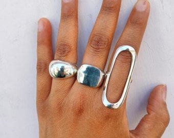 Dome Ring, Signet Ring, Oval Ring, Sterling Silver Ring, Chunky Silver Ring, Statement Ring, Chunky Ring, Minimalist Jewelry, Dainty Ring