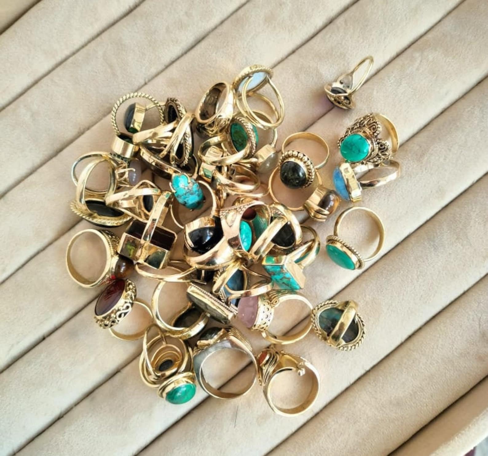 Ring Mix Rings Lot, Multi Gemstone Rings Lot, Mix Gemstone Rings, Mix Sizes 5us ...