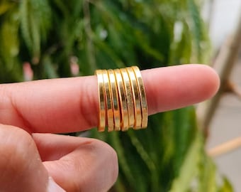 Gold Stacking Rings, Gold Filled Bands, Flat Rings, 14k Gold Rings, Minimalist Rings, Women's Rings, Midi Rings, Skinny Rings, Dainty Rings