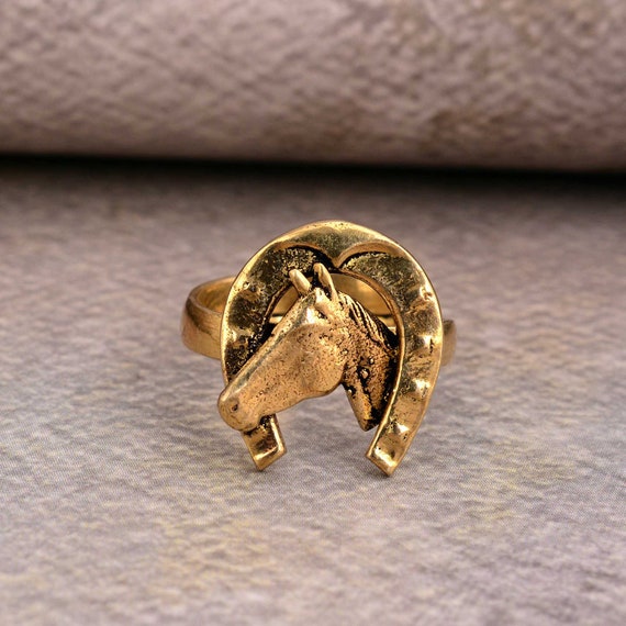 Horseshoe Ring, Horse Ring, Statement Ring, Unique Ring, Horse