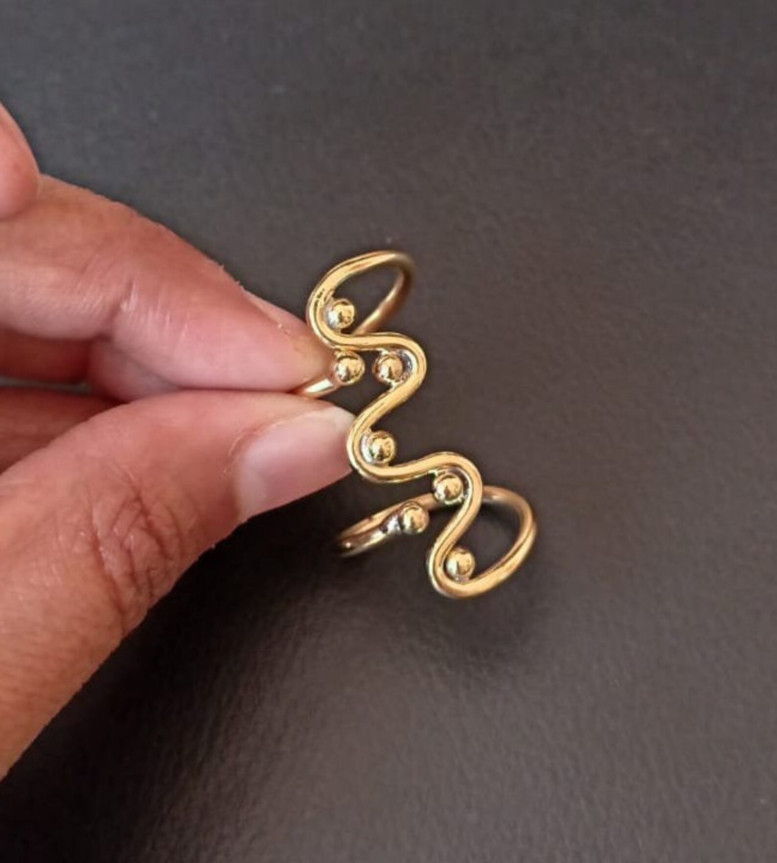 Brass Trigger Finger Splint Rings, Adjustable Arthritis Ring ...