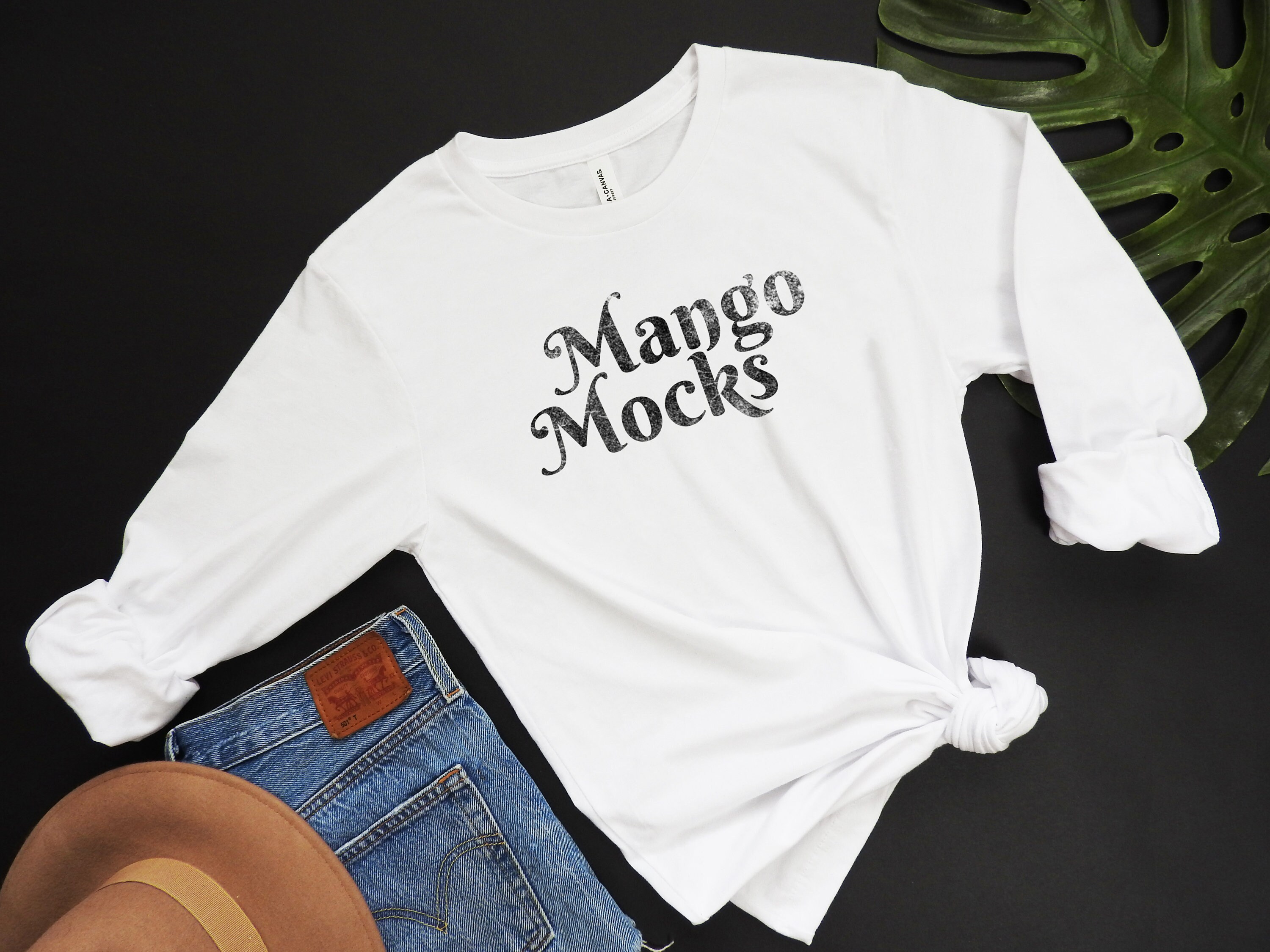 Download Bella Canvas 3501 Mockup White Long Sleeve T-Shirt Mockup | Etsy