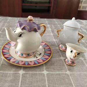 Beauty and the beast glass tea set Clearance