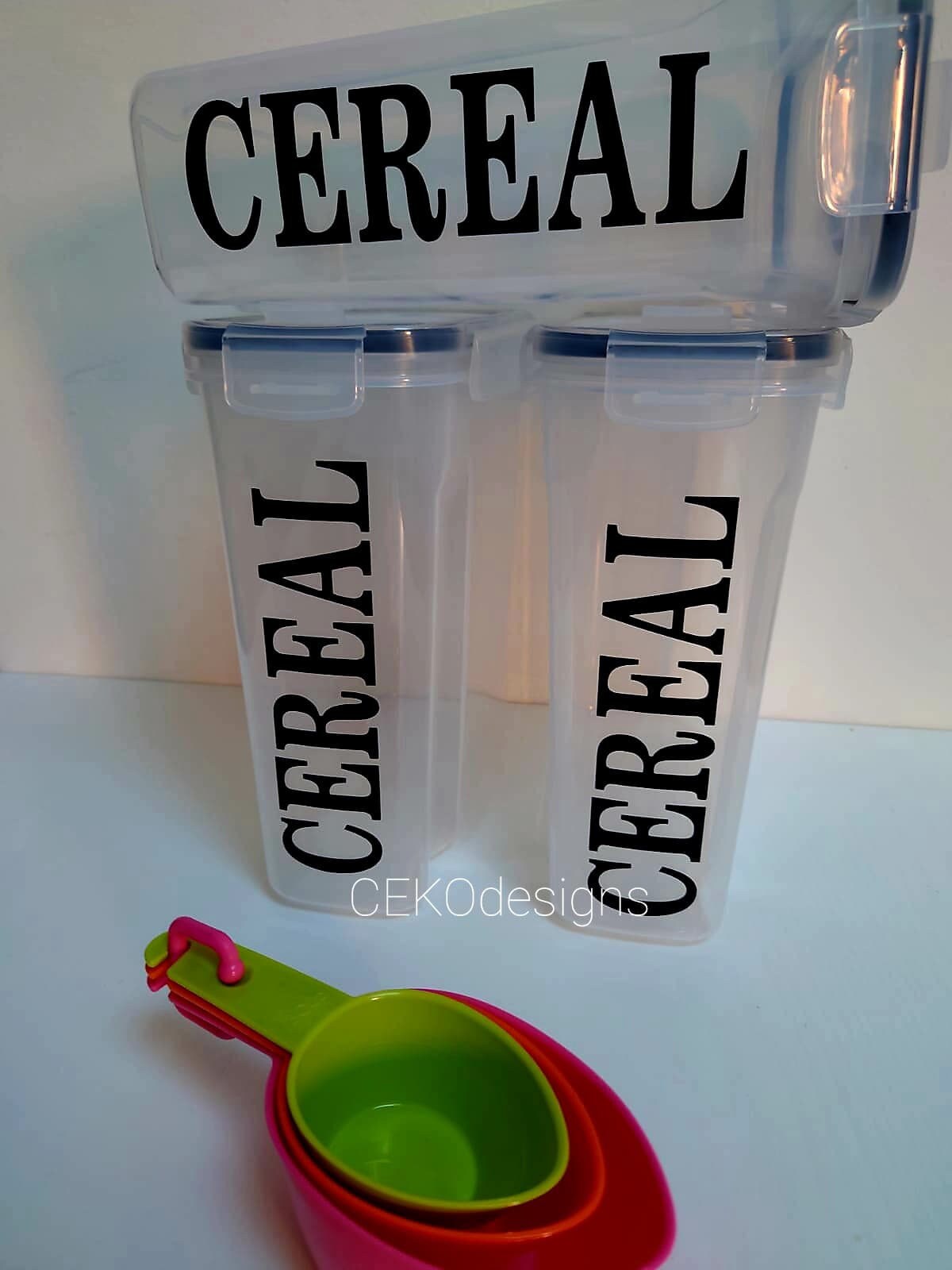Personalised Sealed Cereal Containers 4L Cereal Storage Etsy