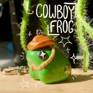 Cowboy Frog Keychain