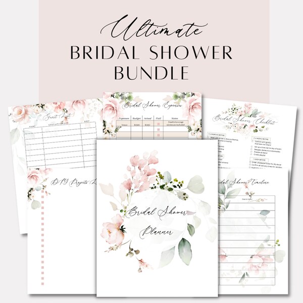 Bridal Shower Planner, Bridal Shower Checklist, Maid of Honor Planner ...
