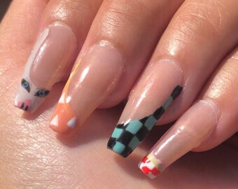 Anime Nails Etsy