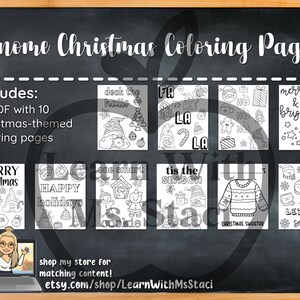 Gnome Weihnachten Malvorlagen