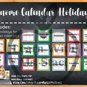 Gnome Calendar Holidays