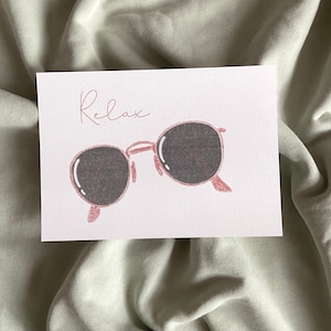 Carte lunettes de soleil Relax, carte postale, cartes postales