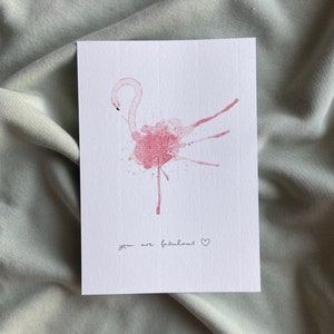 Tarjeta flamingo amor, postal, postales, flamingo