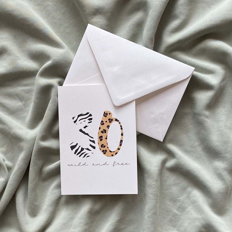 Geburtstagseinladung zum 30. Geburtstag wild and free Etsy.de