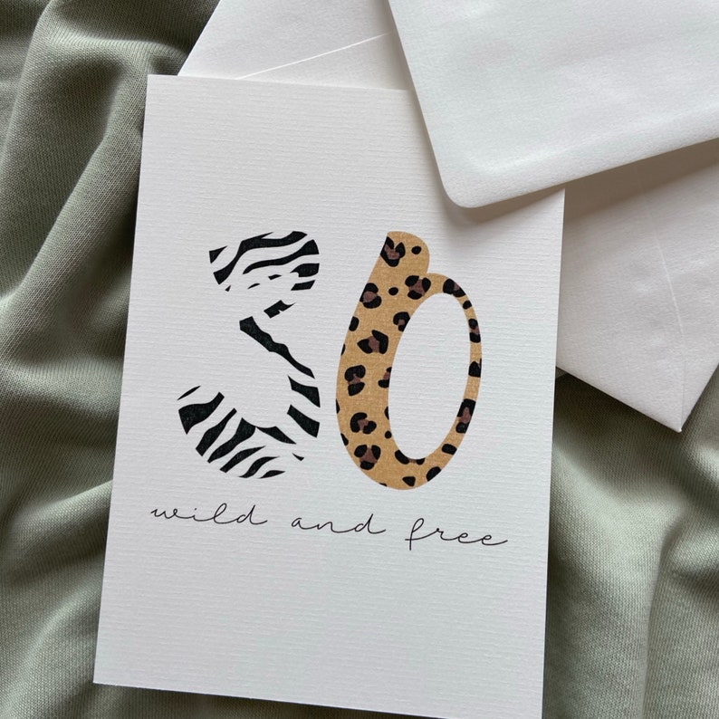 Geburtstagseinladung zum 30. Geburtstag wild and free Etsy.de