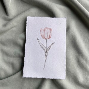 Tulipano con stampa artistica