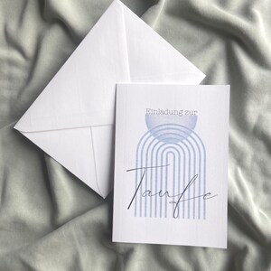 Taufeinladung Rainbow Blue