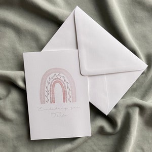 Convite de batismo amor arco-íris