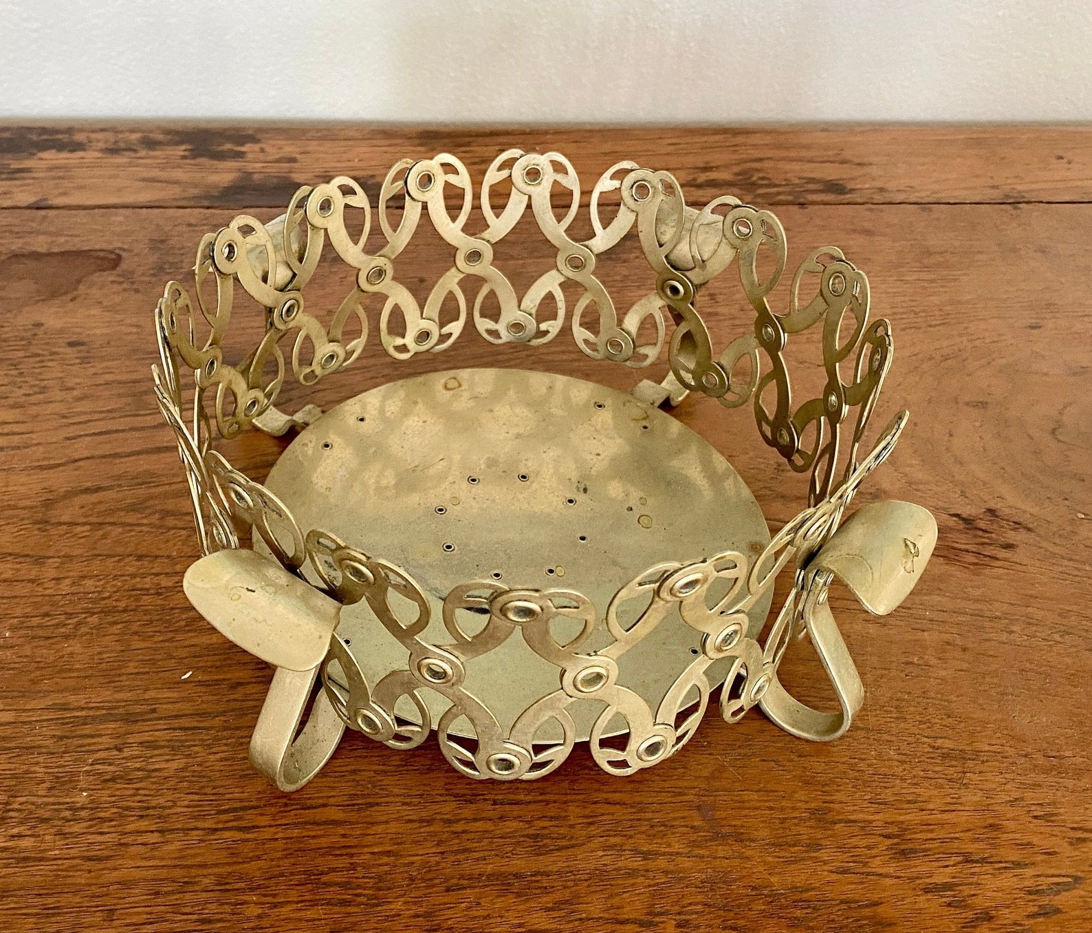 1920 Antique Metal Expandable Casserole Dish Holder Trivet Etsy