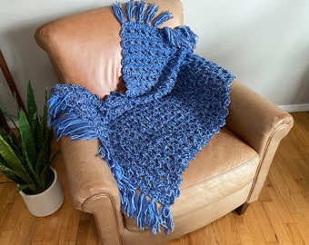 Blue Crochet Afghan