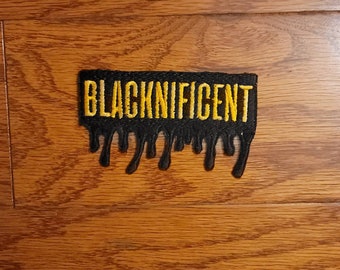Blacknificent Afrocentric pride iron on patch