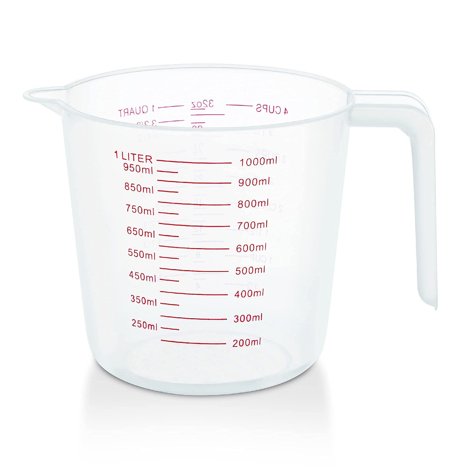 1000ml Plastic Measuring Cup Set with Handle Grip Microwave Etsy