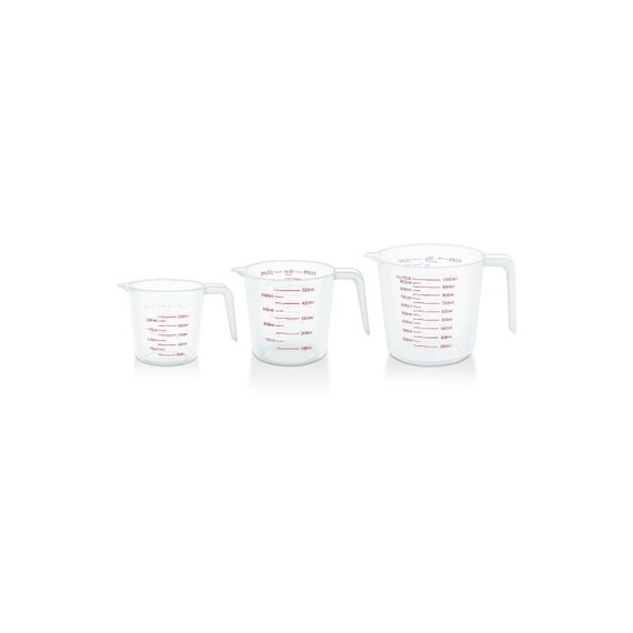 Plastic Measuring Cups set of 3 With Handle Grip, Bpa-free