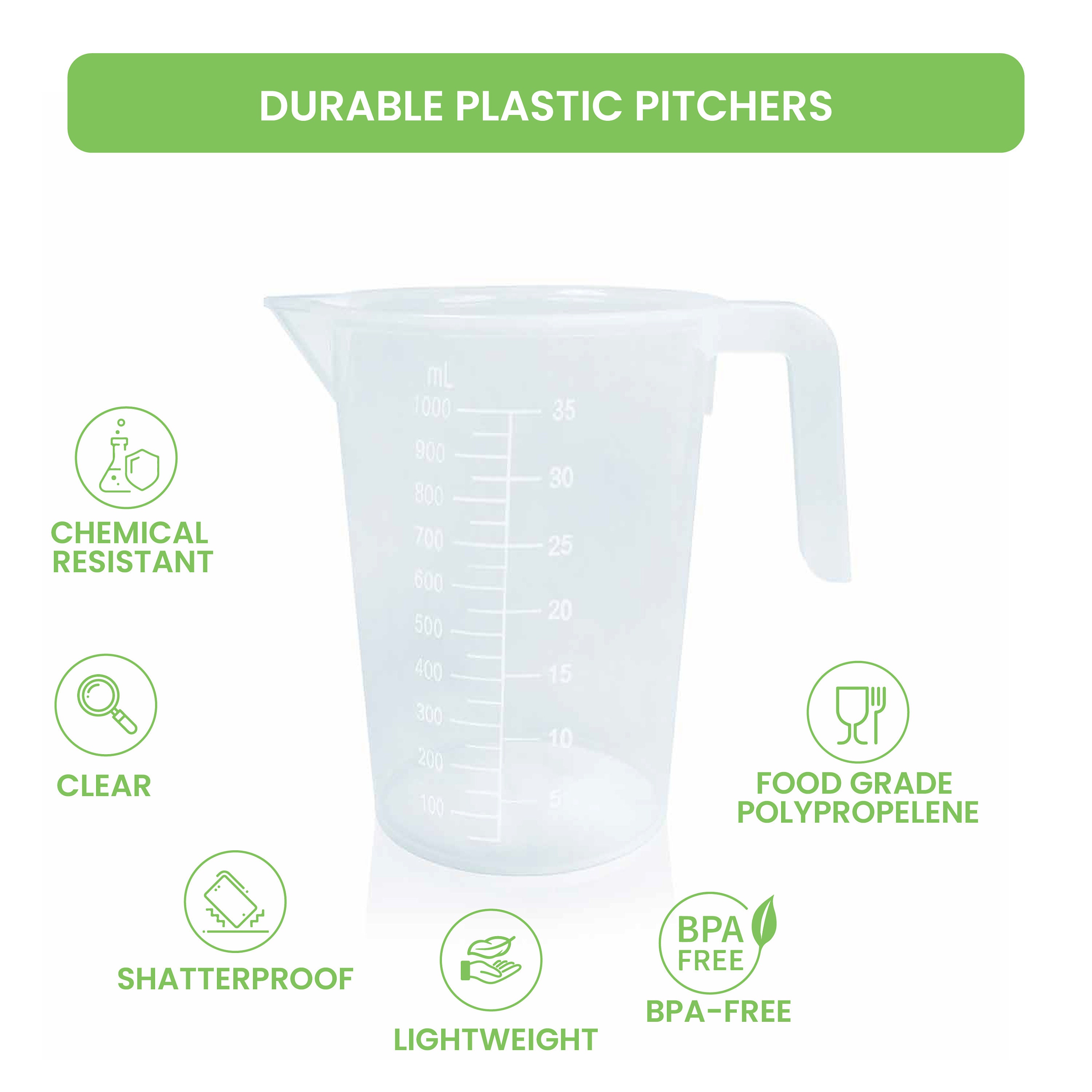 500ml Clear Plastic Mixing Cups Graduated Measuring Cups - China Pitcher  and Plastic Pitcher price