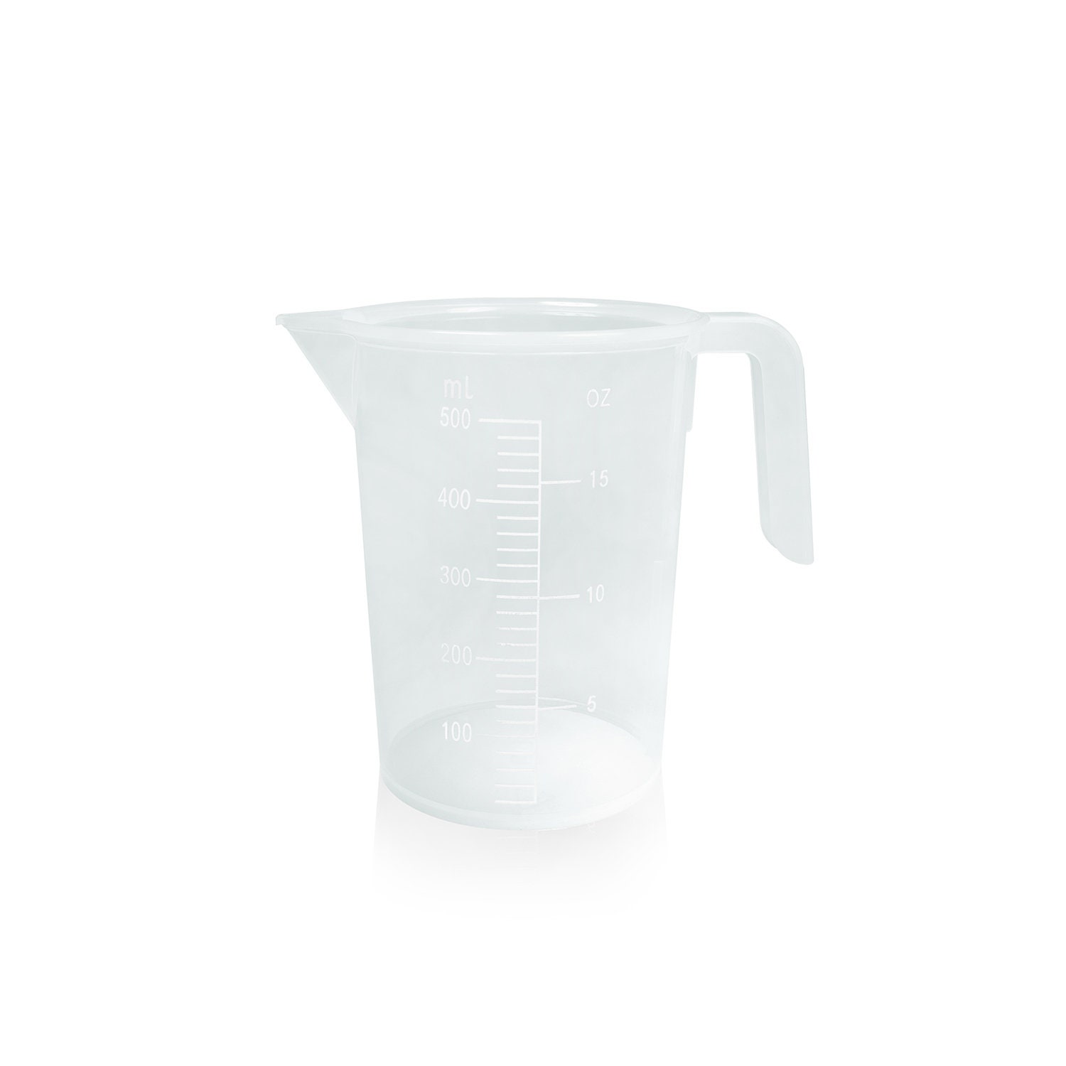 Kitchen Lab Plastic Graduated Scale Liquid Beaker Measuring Cup Tool Clear  600ml