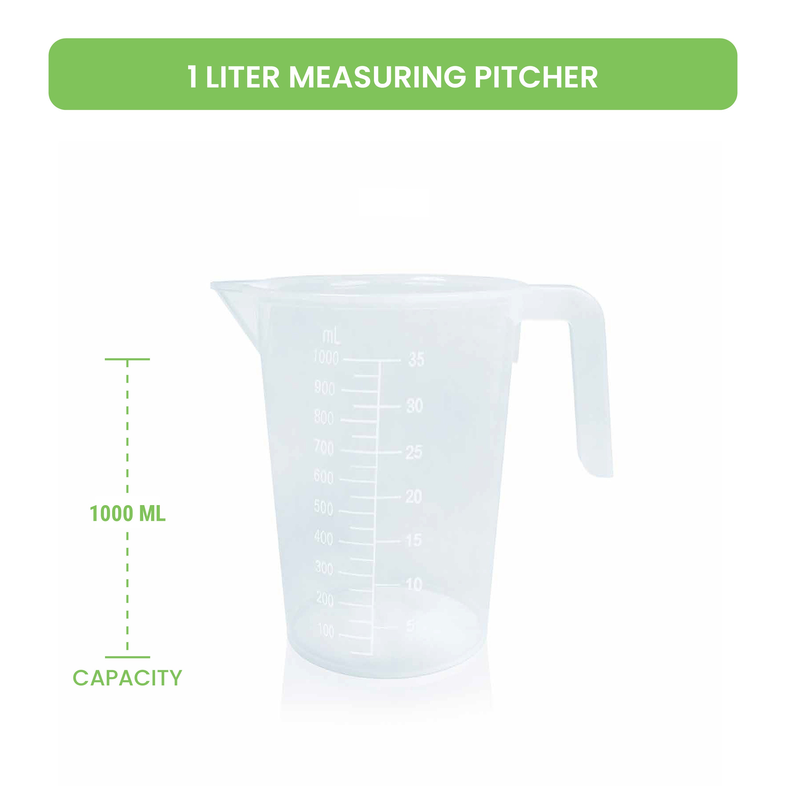 SKINNYBUNNY Plastic Measuring Cup with Spout and Handle Grip, Graduated  Measuring and Mixing Pitcher Pouring Cups, Mix Paint, Resin, Epoxy, Kitchen
