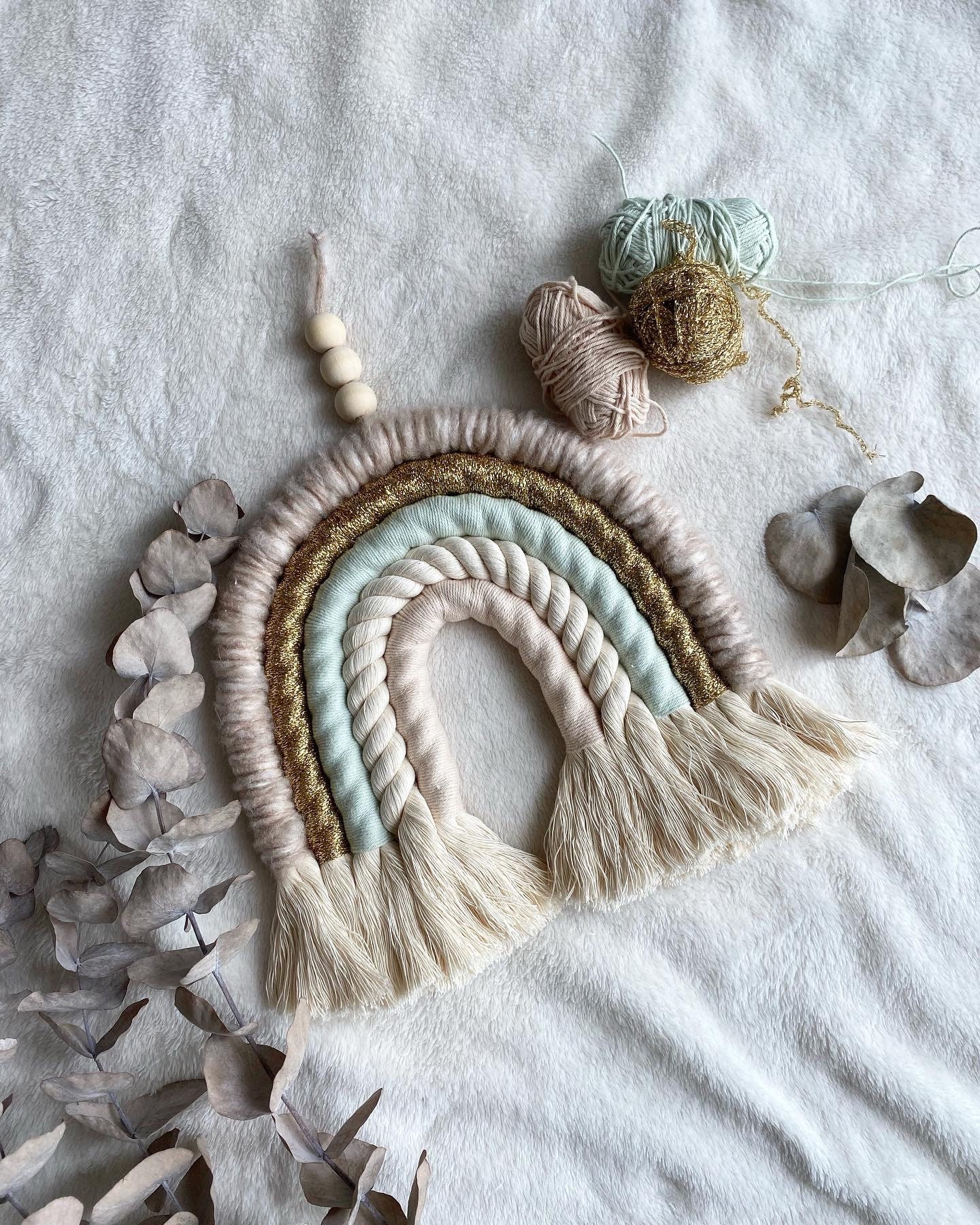 Arc-En-Ciel Macramé, Laine & Coton Le Vert d'eau