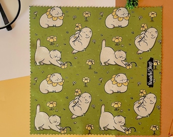 15 x 15 cm Microvezel brillenreinigingsdoekje Kat / Dopamine Design / Reinigingsdoekje Scherm Camera Mobiele Telefoon / Cameradoekje