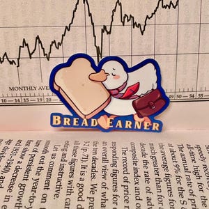 Business Ente Vinyl Sticker/ Bread Earner Duck Aufkleber / Wasserabweisend / Scrapbooking / lustige Geschenkidee / Büro