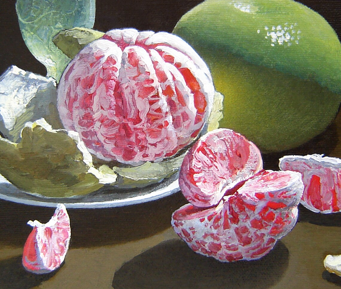 Still Life With Pomelo. Digital Print of Oil Painting by Etsy