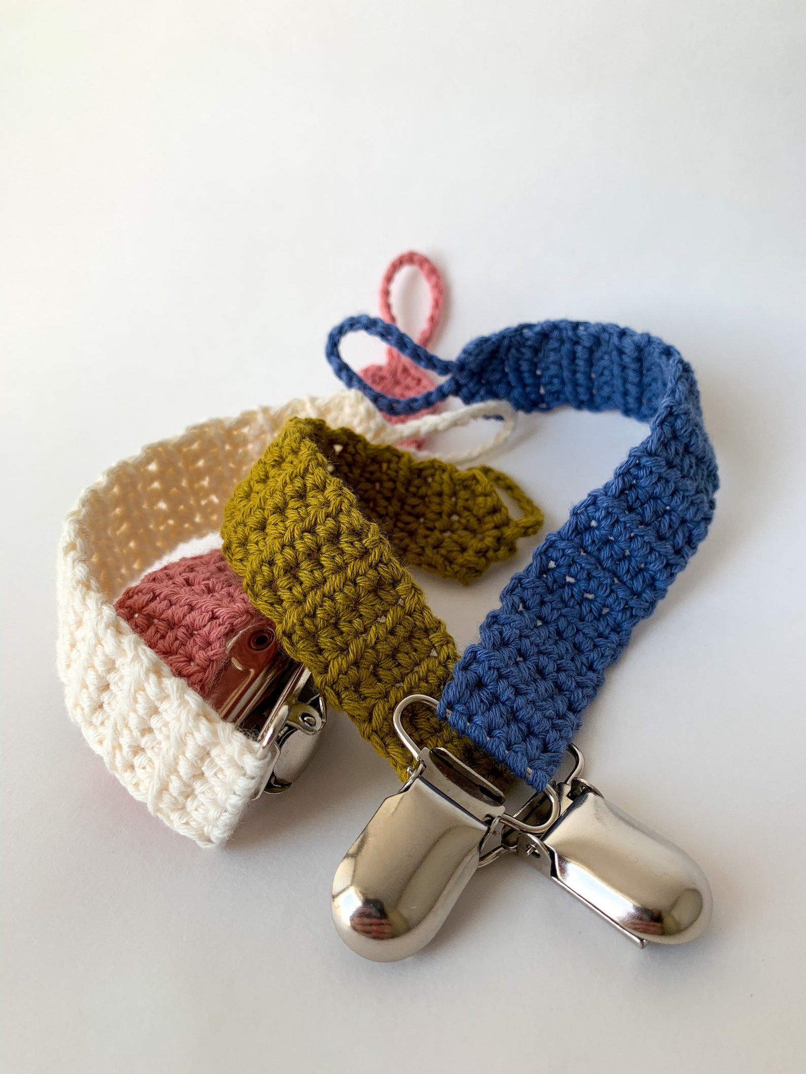 Crochet Pacifier Clip Organic Cotton Pacifier Clip Crochet Etsy