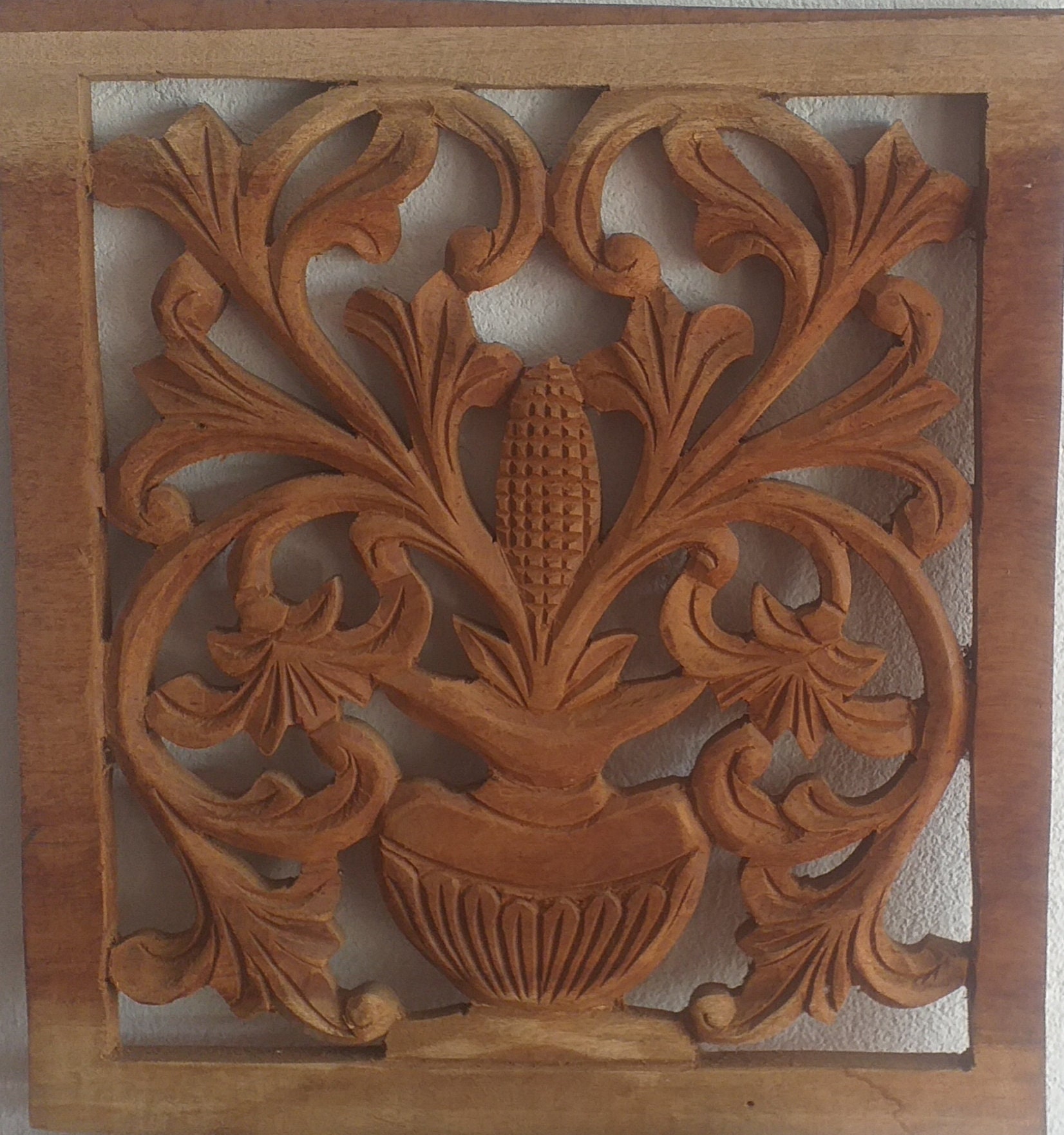 Holz geschnitzt Dekor Wand-Dekoration-Panel | Etsy