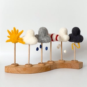Wetterstecker Filz - Jahreszeitentisch - Montessori Waldorf Zubehör