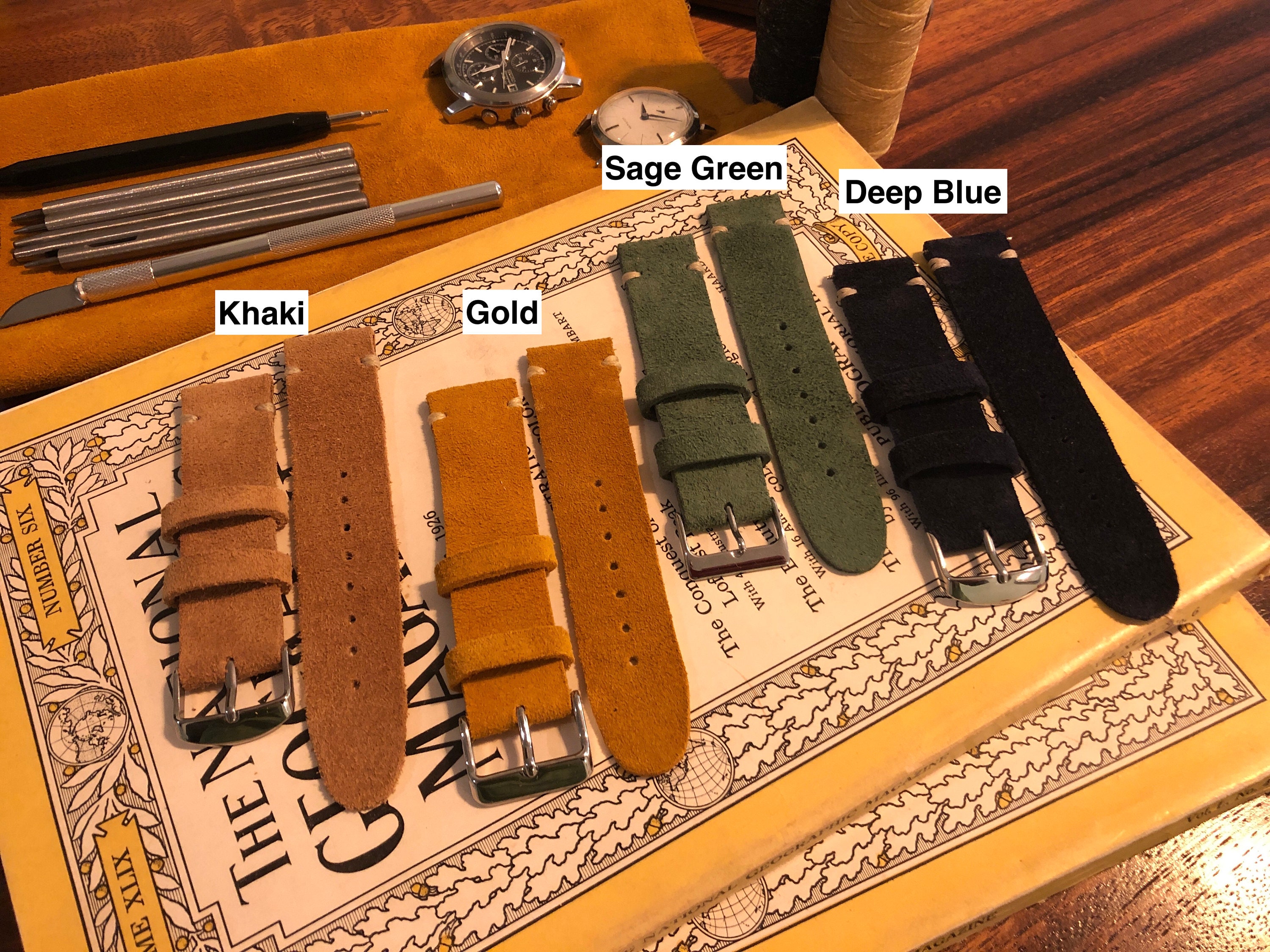 Suede nato sale