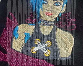 Disegno da ricamo Jinx Arcane League of Legends
