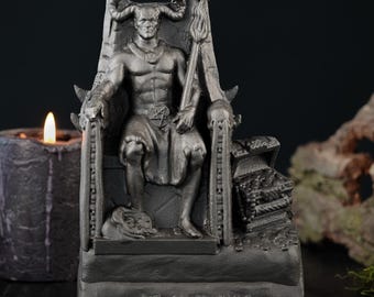 黒いマモン像、マモンの悪魔、ヨーロッパのオカルト、悪魔の寺院、異教
