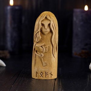LOFN norse goddess, Lofn wooden statue, Custom norse goddess statue, viking statue, norse figurine, Lofn viking goddess, Lofn norse goddess